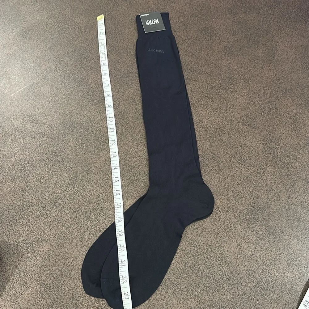 HUGO BOSS Men’s Long Dress Socks NEW With Tag NWT Black - Picture 6 of 10